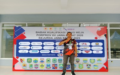Guru SMK Model Patriot IV Ciawigebang Wakili Kabupaten Kuningan di BK PORPROV Jawa Barat Cabang Tenis Meja