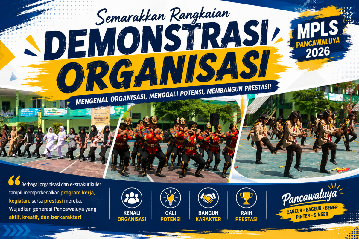 Demonstrasi Organisasi Semarakkan Rangkaian MPLS Pancawaluya 2026 di SMK Model Patriot IV Ciawigebang