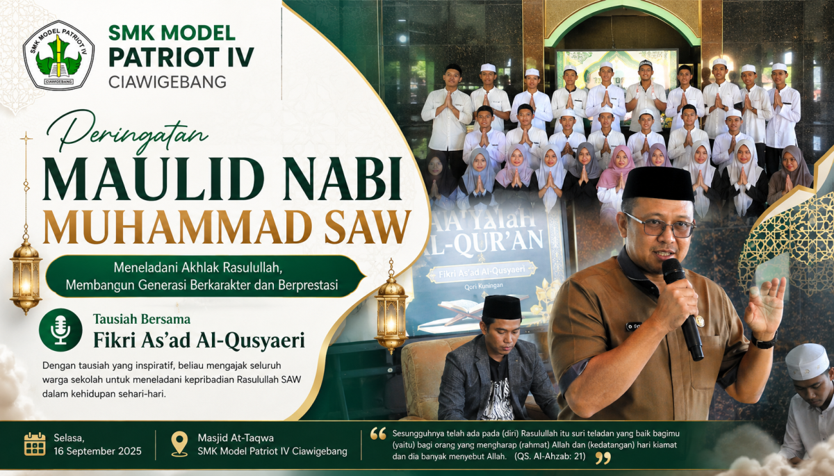Semangat Meneladani Rasulullah, SMK Model Patriot IV Ciawigebang Peringati Maulid Nabi Muhammad SAW